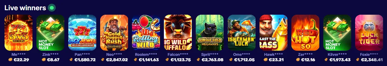 een ruime keuze aan spellen bij SpinPanda Casino