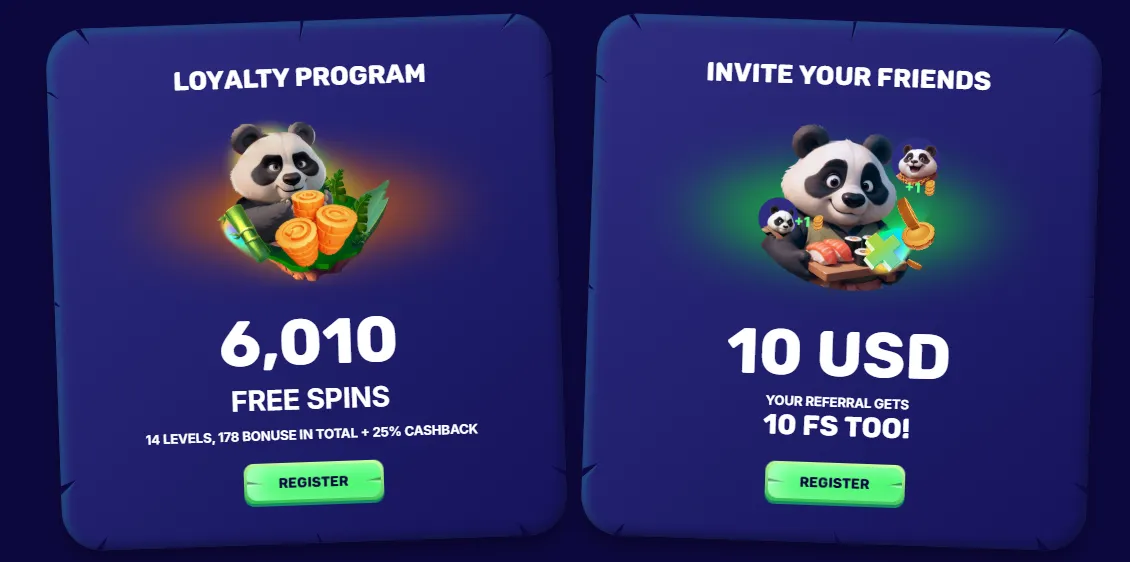 Loyaliteitsprogramma Spin Panda Casino